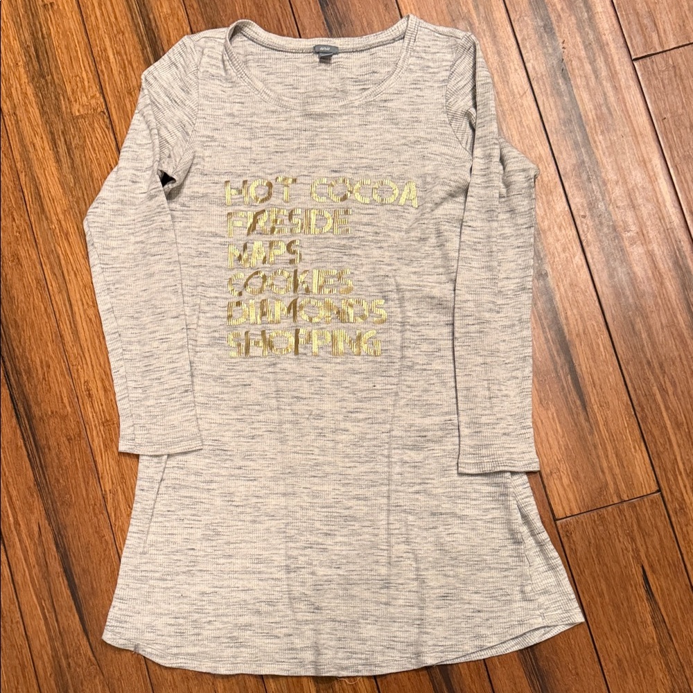 Aerie Sz M Cozy Gray Nightshirt